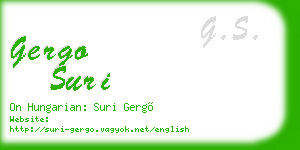 gergo suri business card